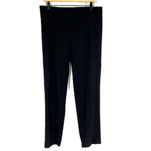 Vince Pants Size 8 Womens Black Side Strapping Wool Blend Straight Leg Trousers